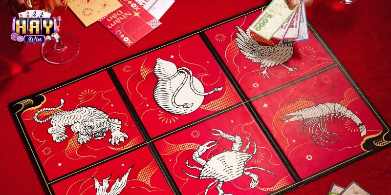 Hình minh họa giao diện bầu cua trong ngày tết trên nền tảng trực tuyến